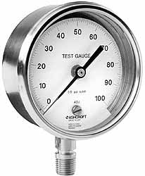 ASHCROFT Ashcroft 92912 Pressure Gauge 3 in 0-100 Psi Npt Lower Mount