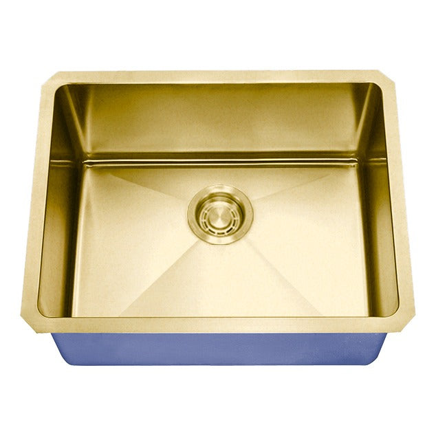 DAKOTA Dakota Plumbing Products DSM-1915GD Undermount Bar Sink Gold