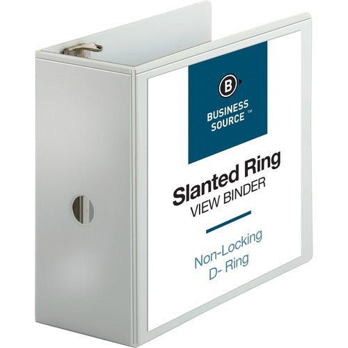 BUSINESS SOURCE Business Source BSN28445 5 Inch D-ring View Binder White