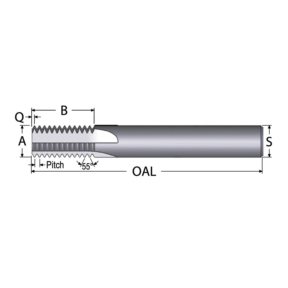SCIENTIFIC CUTTING TOOLS Scientific Cutting Tools TM620-11BSPP-A Thread Mill 1-11 Bspp