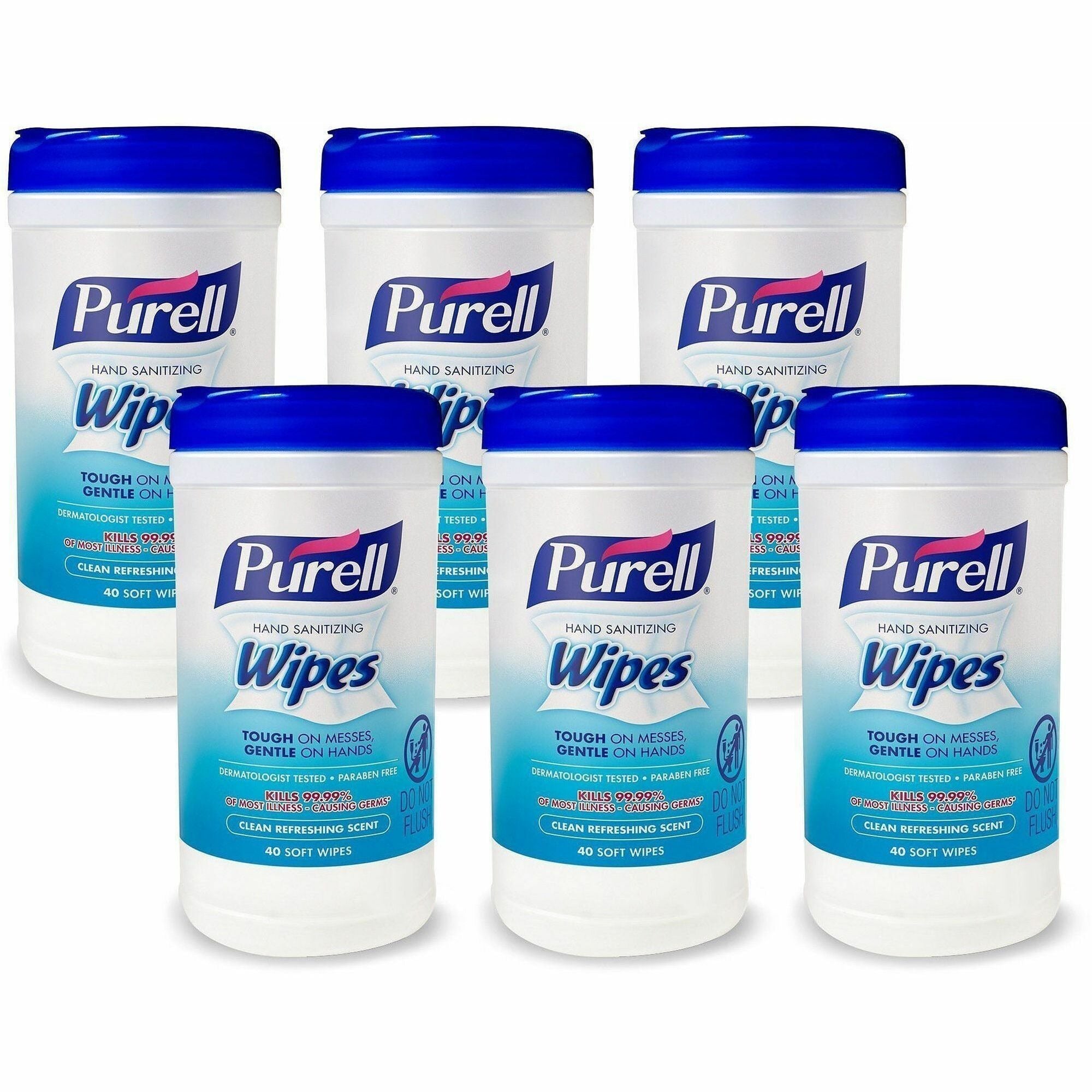 GOJO Gojo GOJ912006CMRCT Clean Scent Hand Sanitizing Wipes 40/Tub 6/Carton