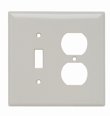 Legrand SPJ18LA Pass & Seymour 2-Gang Light Almond Combination Wallplate