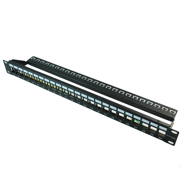 WAVENET Wavenet BPPWM-24 Blank Keystone Patch Panel 24-Port 1U