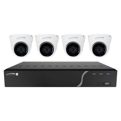 SPECO Speco ZIP44T2 4-channel Nvr Kit 2TB 4 Turret Cameras
