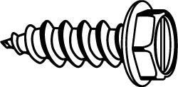 VALUE COLLECTION Value Collection 1004ABSW No. 10 Sheet Metal Screw Hex Washer