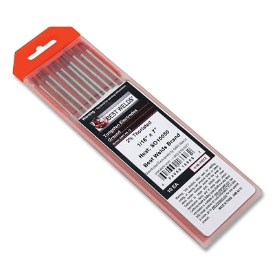 Best Welds TE2T-116-10T 2% Thoriated Tungsten Electrode 1/16 in x 7 in 10 PK