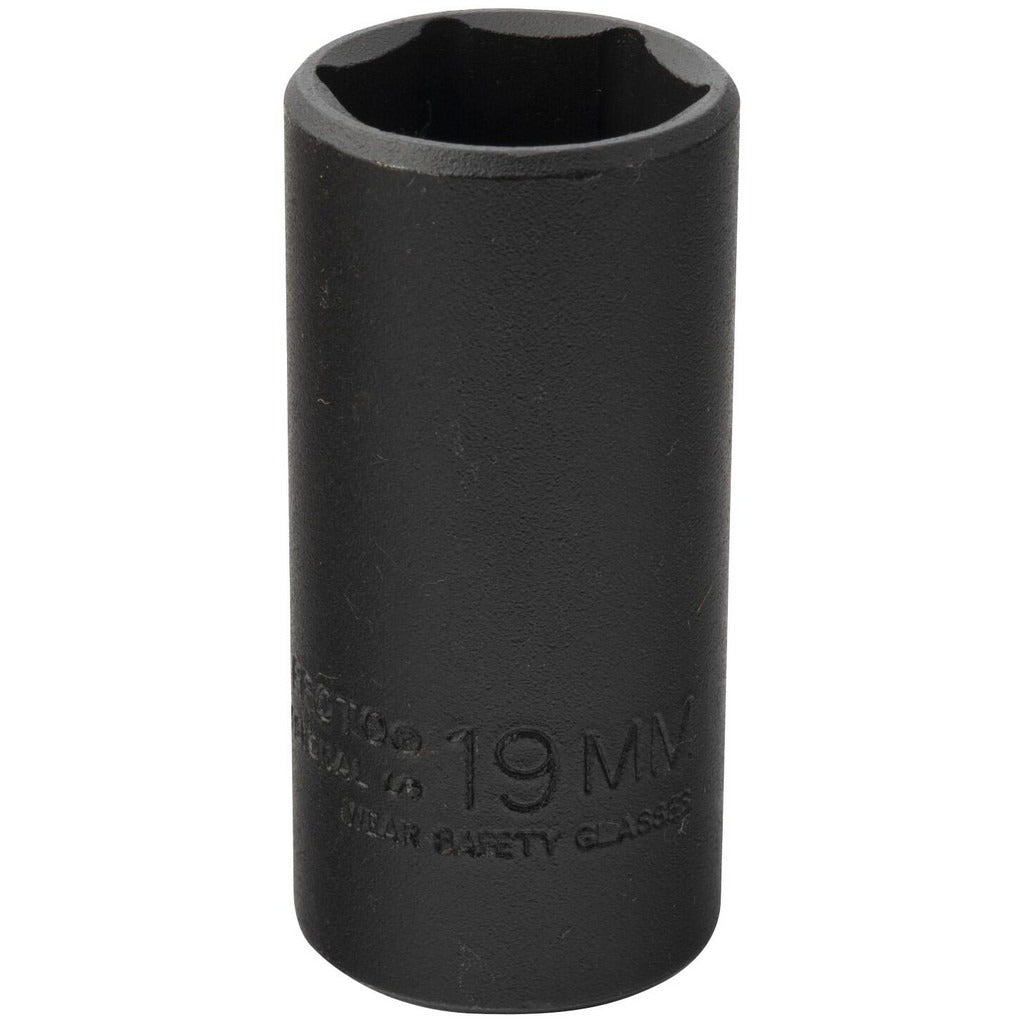 PROTO Proto J7019MHT Impact Socket 3/8 in Drive 19mm 6-pt