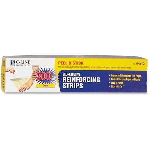 C-LINE C-line CLI64112 Page Reinforcing Strips 10.75x1 in Box 200