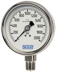 WIKA Wika 9832152 Pressure Gauge 0-200 Psi 2.5 in Dial Npt