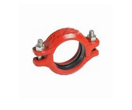 Victaulic L024007PE0 Zero-Flex 07 Orange Enamel Ductile Iron Grooved Rigid Coupling with Grade E EPDM Gasket, 2-1/2