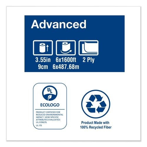 TORK Tork TRK12021502 Advanced Jumbo Bath Tissue 1600 ft 6 per Carton SCA 12021502