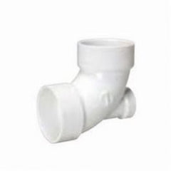 MUEL 06042 PVC DWV 90 Degree Elbow with Low Heel Inlet, 3 Inch Hub End Style, SCH 40