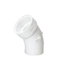 MUEL 05890 PVC DWV 45 Degree Street Elbow, 1-1/2 Inch, Spigot x Hub End