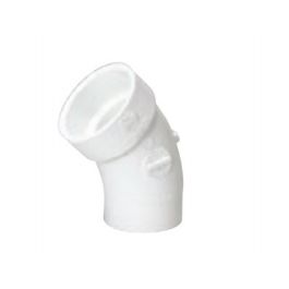 MUEL 05891 PVC DWV 45 Degree Street Elbow 2 Inch Spigot x Hub End