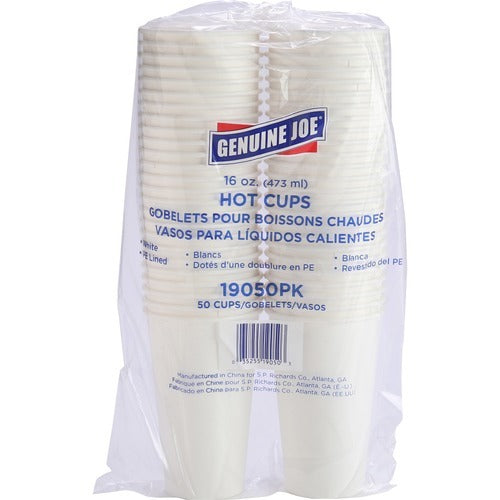 GENUINE JOE Genuine Joe GJO19050 16 Oz Disposable Coffee Cups 50 Pack