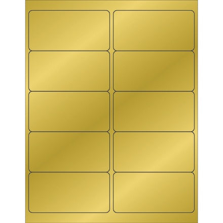 BSC PREFERRED Bsc Preferred LL211GD Gold Silver Laser Labels 1000ct