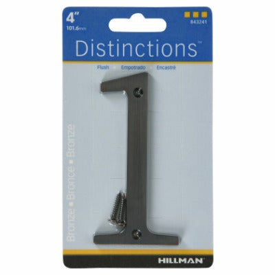 HILLMAN Hillman Fasteners 843241 Flush Mount House Number 4 in Bronze