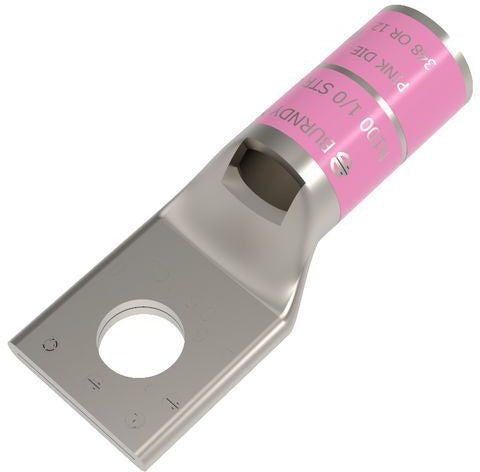 BURNDY Burndy YA25L2 Copper Compression Lug 1 Hole With Inspection Window (1/0 AWG, Short Barrel, 1/4 inches Stud) Replacement 50220D
