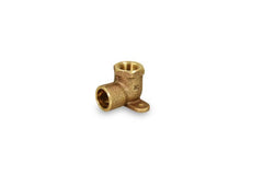 Everflow CFDL1238-NL 1/2 X 3/8 NOM Cast Brass 90 Drop Ear Reducing Elbow C X F Lead Free