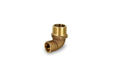 Everflow CMNL1234-NL | 1/2 X 3/4 NOM 90 Cast Brass Reducing Elbow C X M Lead Free