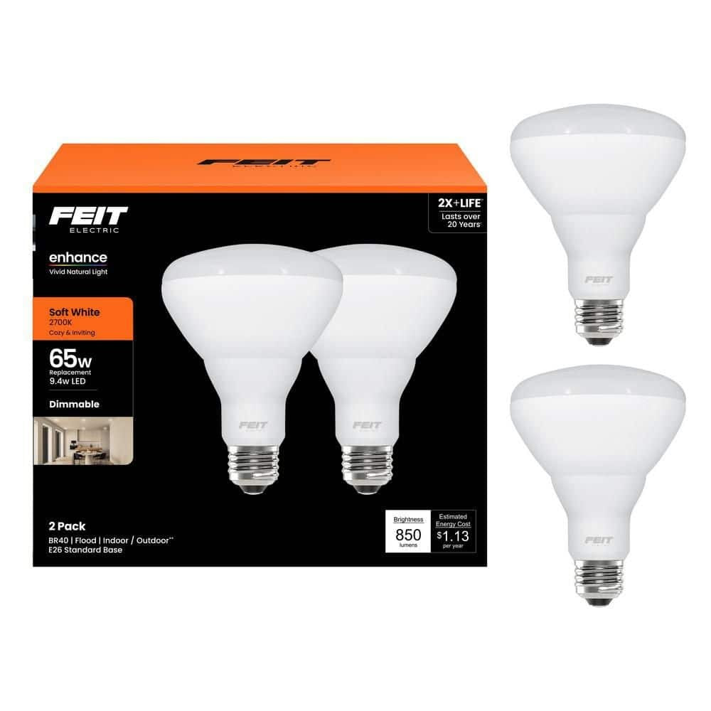 FEIT ELECTRIC Feit Electric BR40DM/927CA/2 BR40 LED 9.4W (BR40) 65W Equivalent