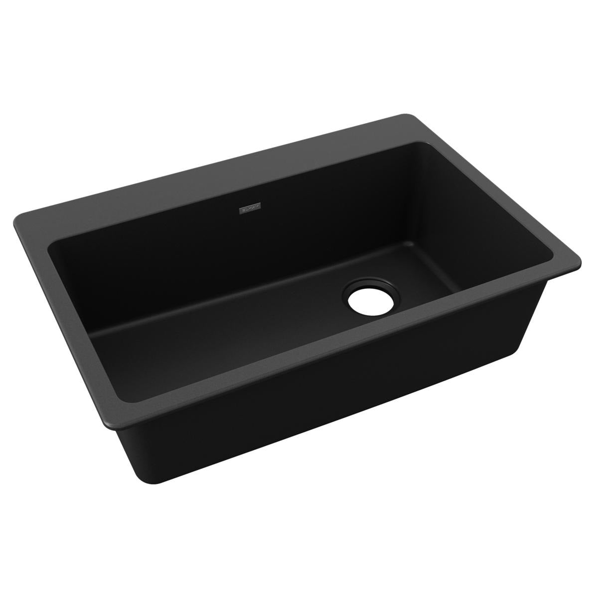 BSC PREFERRED Bsc Preferred ELG13322BK0 Drop-in Kitchen Sink Quartz Black