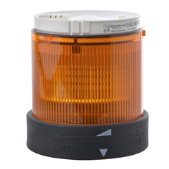 Schneider Electric XVBC4B5 Indicator Bank 70 mm 48 VDC 40 mA 10 W Orange Polycarbonate Flash LED Beacon Lens Unit