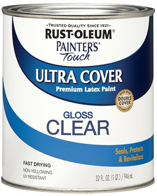 RUST-OLEUM Rust-oleum 242057 Gloss Clear Latex Paint 1 Quart