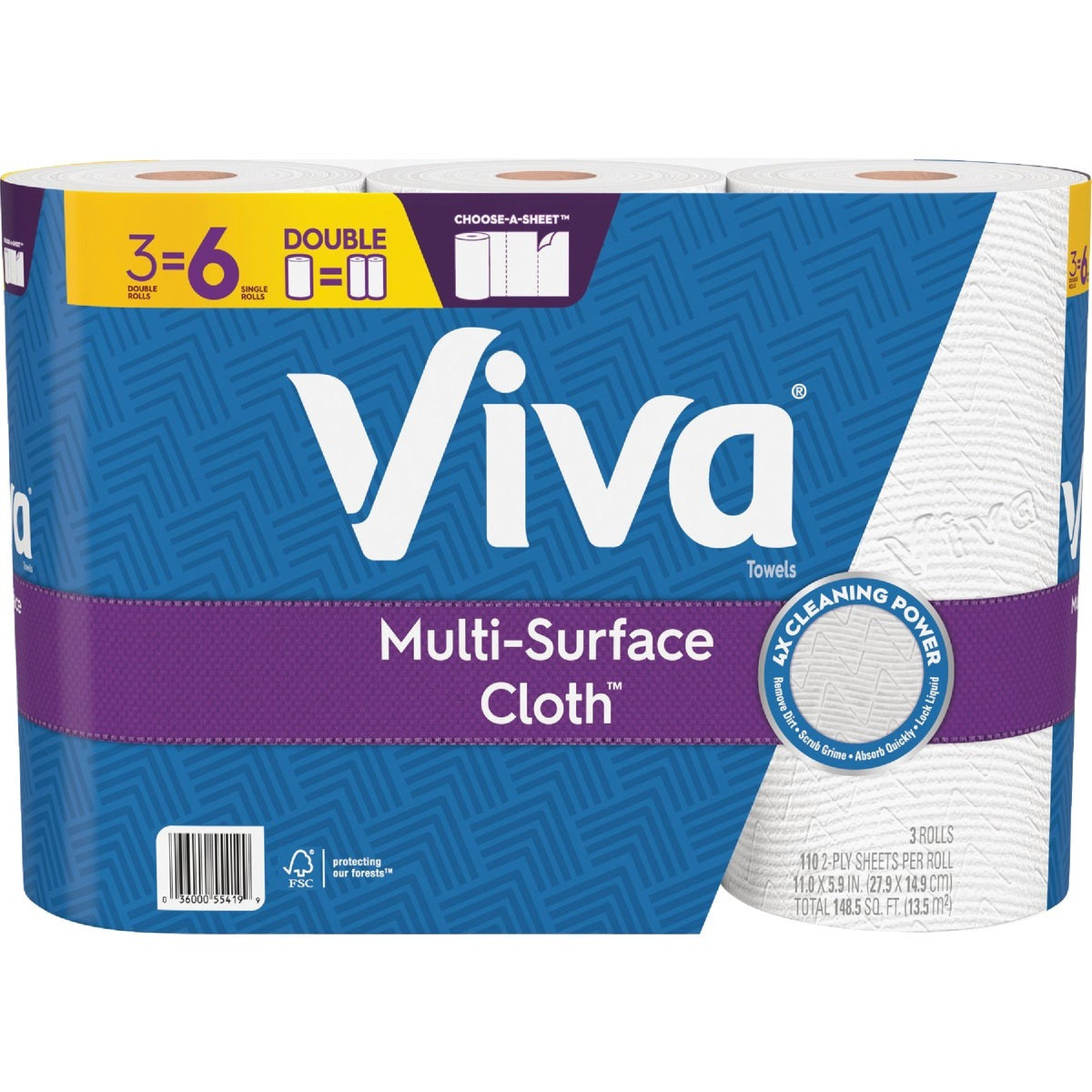 GROTE Viva 55419 Double Roll Cloth Paper Towels 86 Sheets