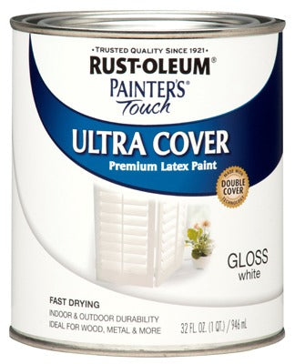 RUST-OLEUM Rust-oleum 1992-502 Gloss Latex Paint White Quart