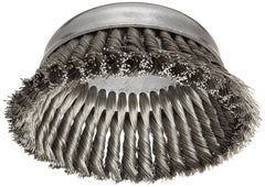 Weiler 12856 Knot Wire Cup Brush, 0.023 Wire, 6 Diameter, 5/8-11 Arbor