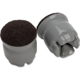 LORELL Lorell 49318 Slip-on Floor Savers Gray 8 Pack