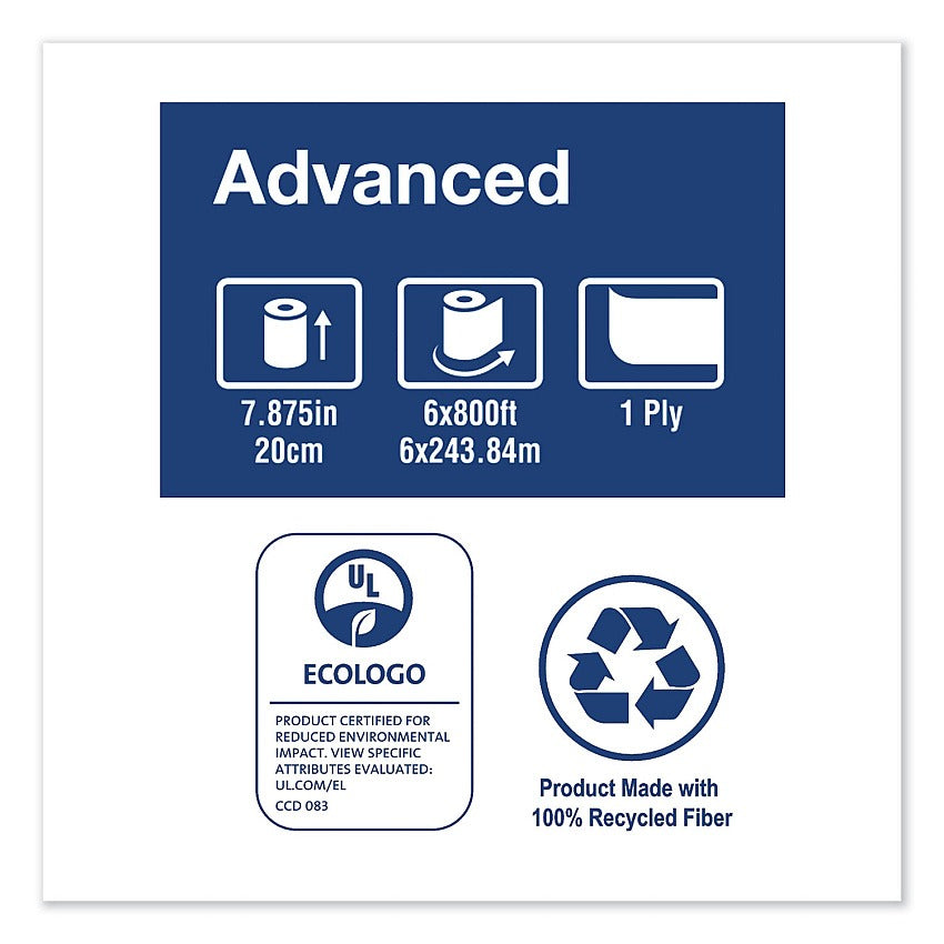 TORK Tork TRKRB800 Advanced Hardwound Roll Paper Towels 800 ft 6 Rolls (RB800)
