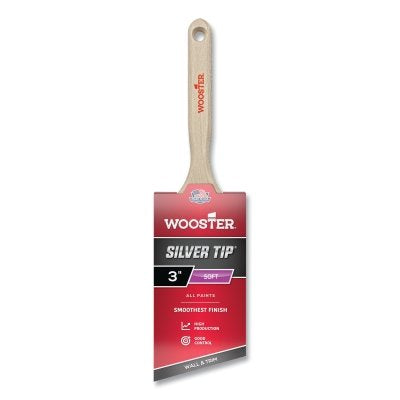 Wooster 52210030 Silver Tip Paint Brushes Polyester Wood Handle 3 inches