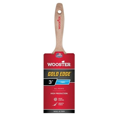 Wooster 52320030 Gold Edge Paint Brushes 3 inches Polyester Wood Handle