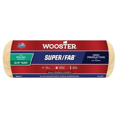 Wooster 00R2410090 Super/Fab Roller Covers 9 inches 3/4 inches Nap Length