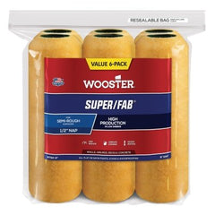 Wooster 00R7500090 Super/Fab Roller Covers 9 Inches 1/2 Inch Nap Length