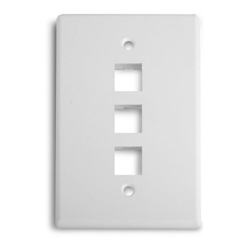 WIREPATH Wirepath MIDI-3-WH 3-port Midi Wall Plate White