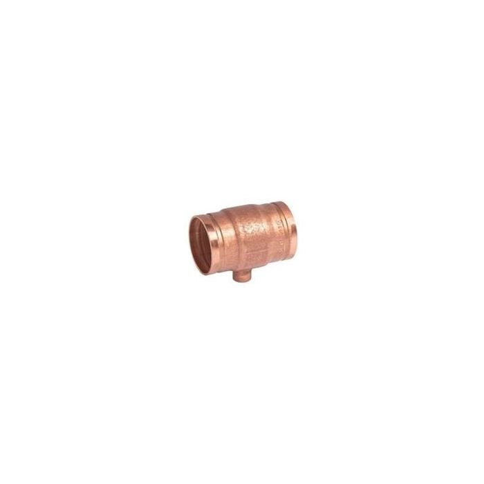 Victaulic FD67626C00 Reducing Tee, 4 x 4 x 1 in, Grooved x Grooved x Cup, Wrot Copper