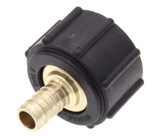 Viega 50267 1/2 x 1/2 Polybutylene (PB) x ManaBloc Lead-Free Brass Straight Female Adapter