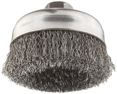 Weiler 36061 Vortec Pro 5 Crimped Wire Cup Brush .020 Steel Fill 5/8-11 UNC Nut