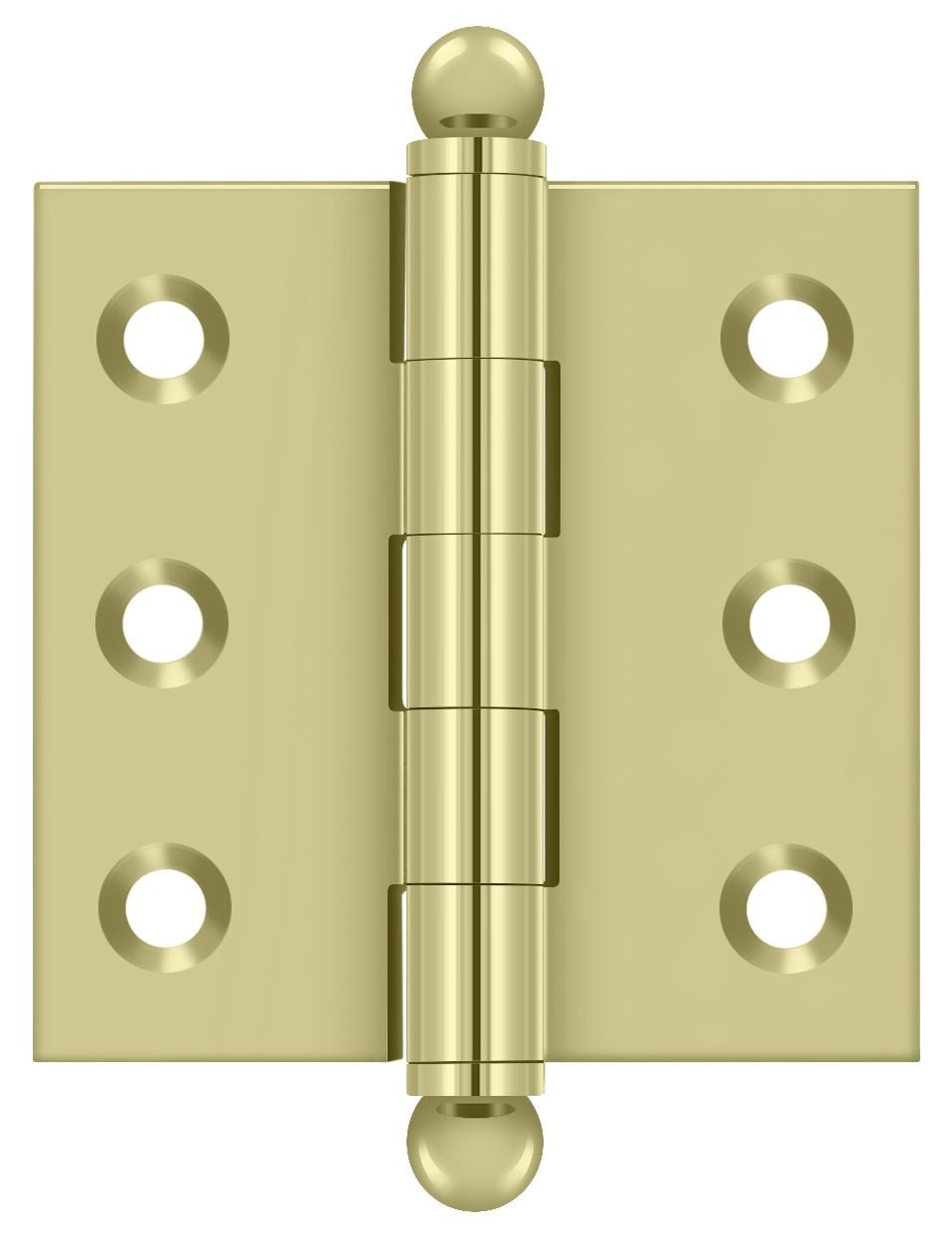 DELTANA Deltana CH2020U3-UNL 2x2 Ball Tip Hinge Unlacquered Brass