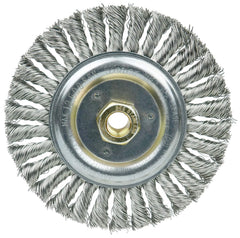 Weiler 79814 Dually Filler Pass Weld Cleaning Brush .023 Stainless Fill 5/8-11 UNC Double-Hex Nut Pack of 5