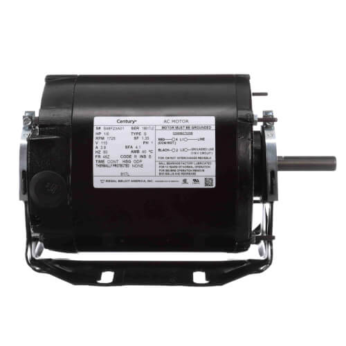 Century Motors 917L 115V 1/6HP 1725RPM Motor