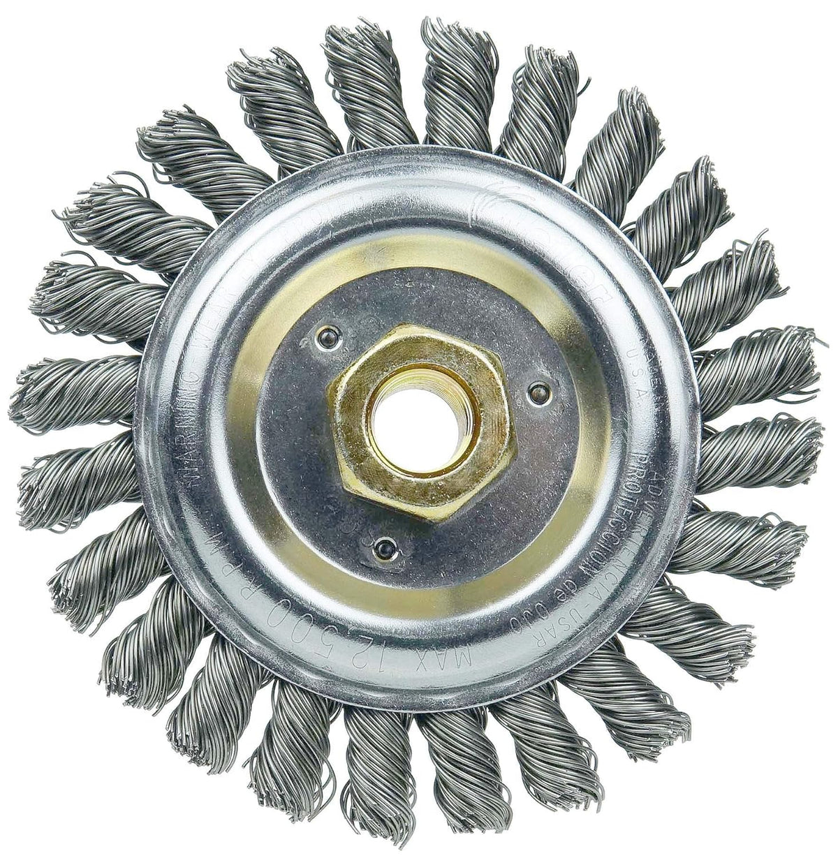 Weiler 79813 5 Dually Filler Pass Weld Cleaning Brush, 023 Stainless Fill, 5/8-11UNC Double-Hex Nut, Made in The USA (Pack of 5)