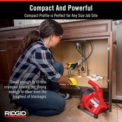 RIDGID 55808 PowerClear Drain Cleaning Machine Kit 120 Volts 1 Pack