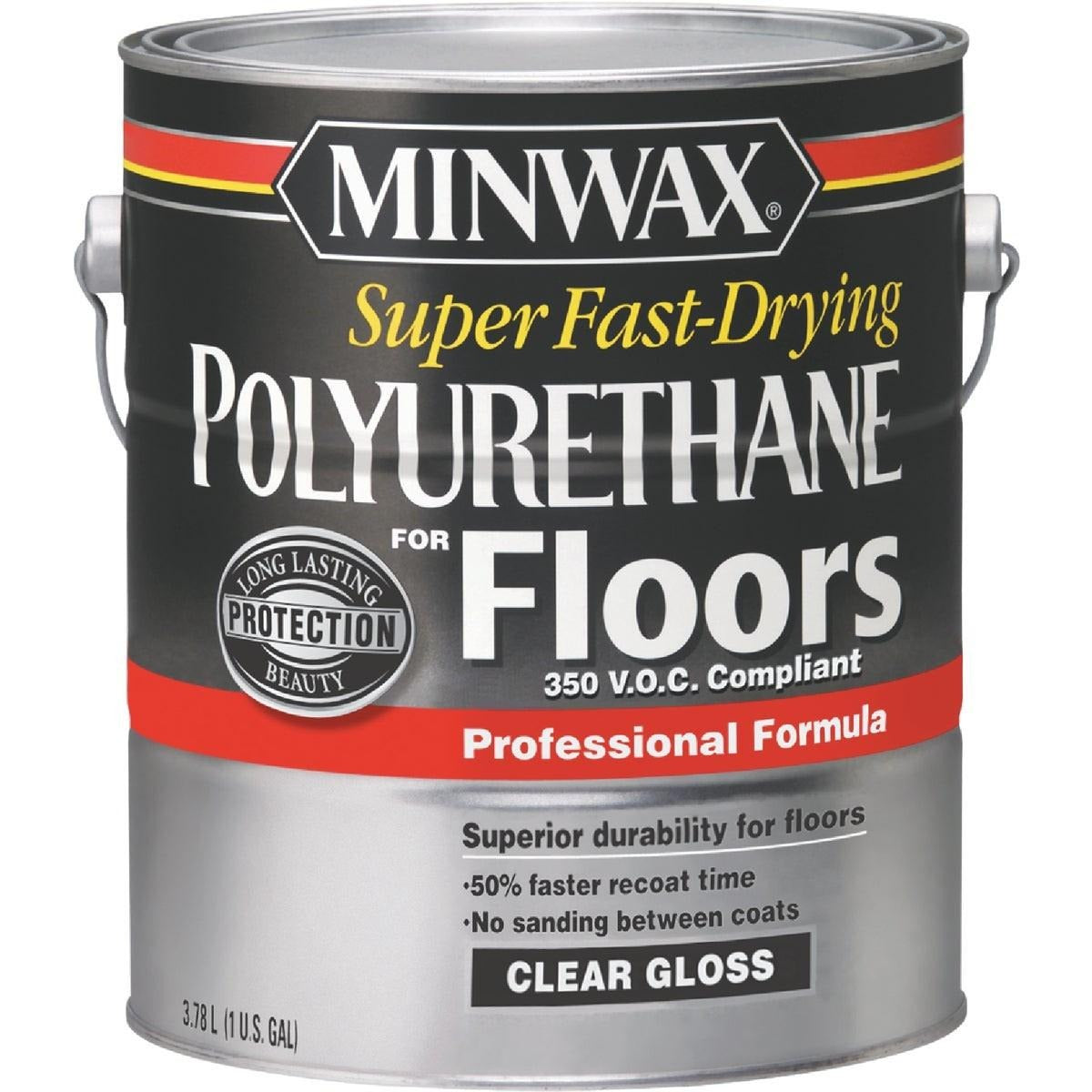 MINWAX MINWAX 130230000 Clear Gloss VOC Fast Drying Polyurethane For Floor 1 Gal