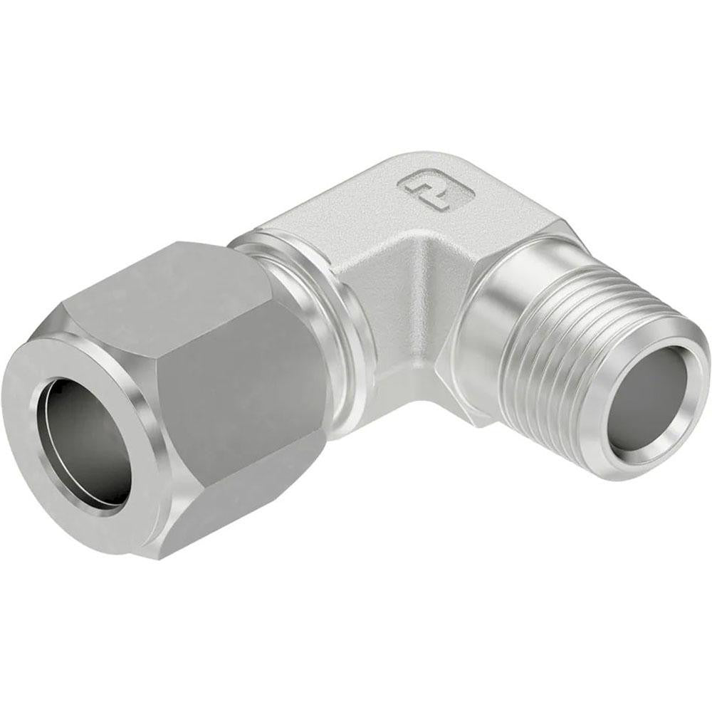 PARKER Parker 4-4 Cbu-s Bite-type Male Elbow 1/4 in Nptf Steel