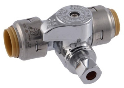 SHARKBITE Sharkbite/cash Acme 24983A Service Tee Stop 1/2x1/2x1/4 in