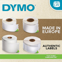 DYMO 1933081 LW Durable Industrial Labels for LabelWriter Printers White Poly 1 inch x 3-1/2 inch 2 Rolls of 350